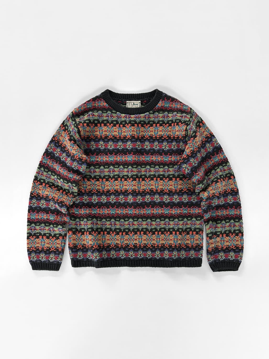 80s 빈티지 엘엘빈 페어 아일 코튼 스웨터 상품이미지2