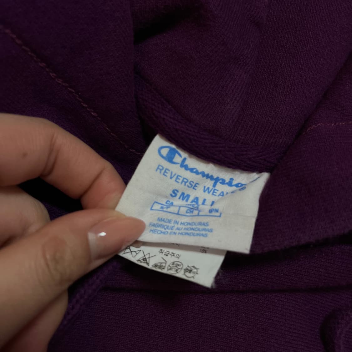 [정품] 챔피온 블루베리 투로고 기모 후드티 [ S ] 상품이미지5