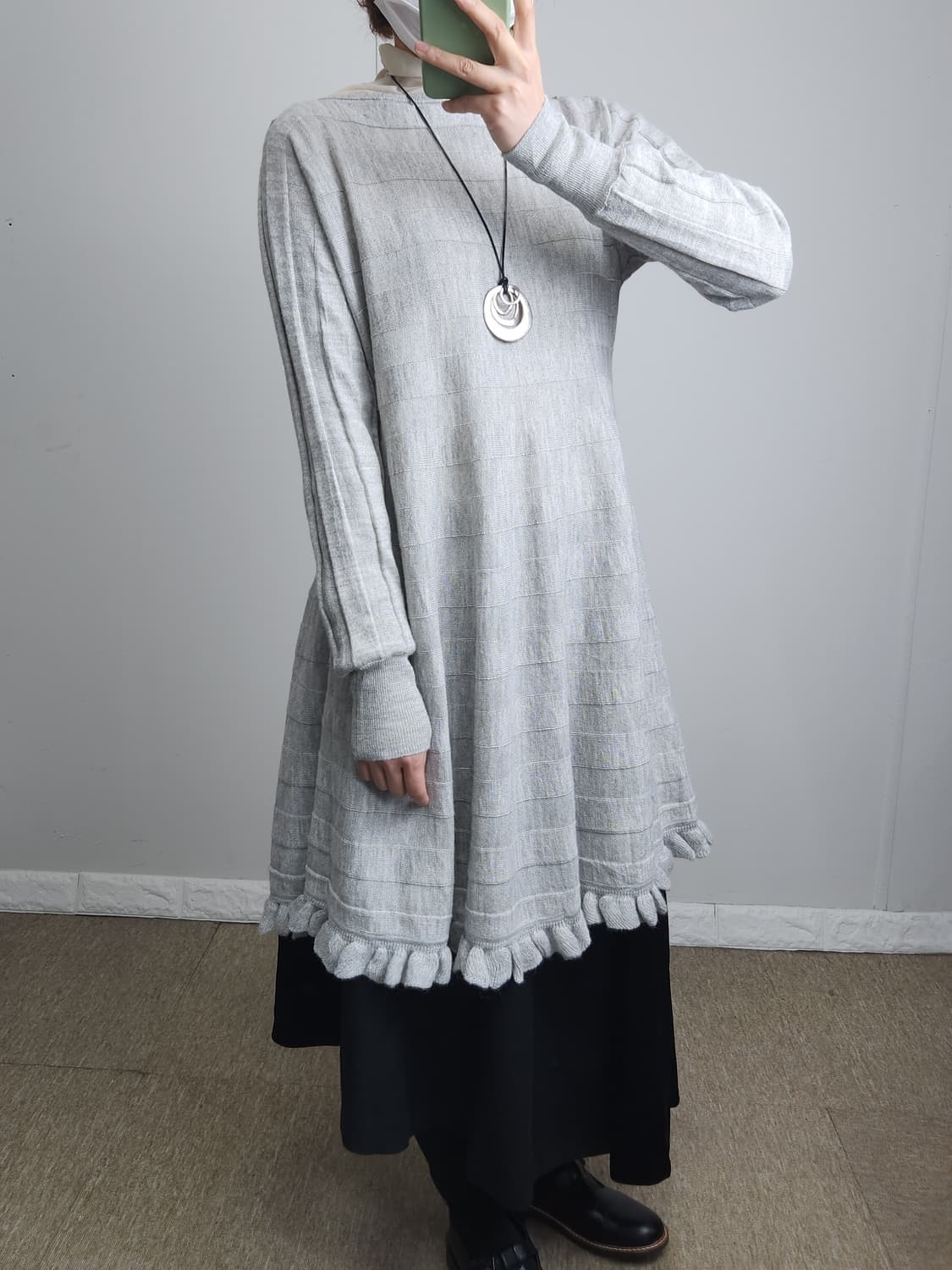 알파카 니트 롱 원피스 상품이미지5