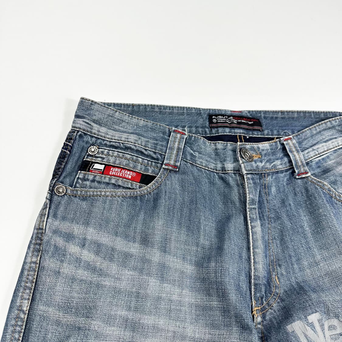 후부 레트로 y2k 와이드 데님 팬츠 (33인치) 상품이미지5