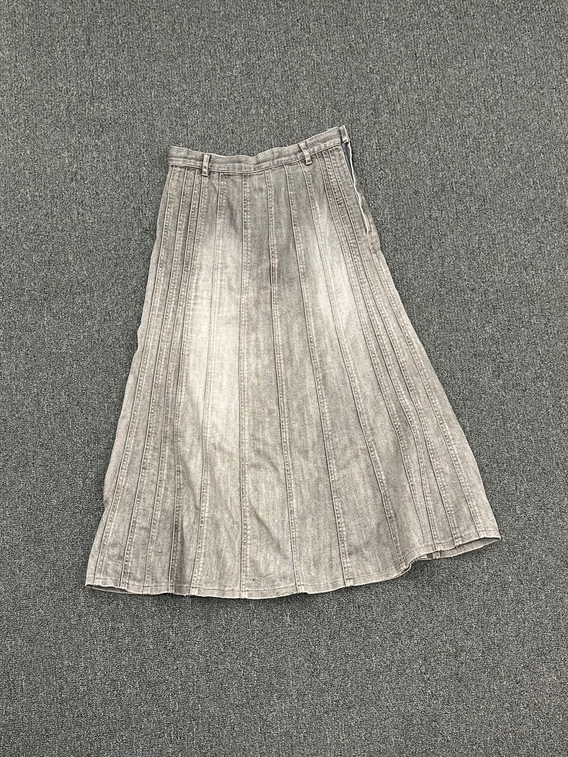 OS)Japanese vintage 그레이 데님 롱스커트 상품이미지4