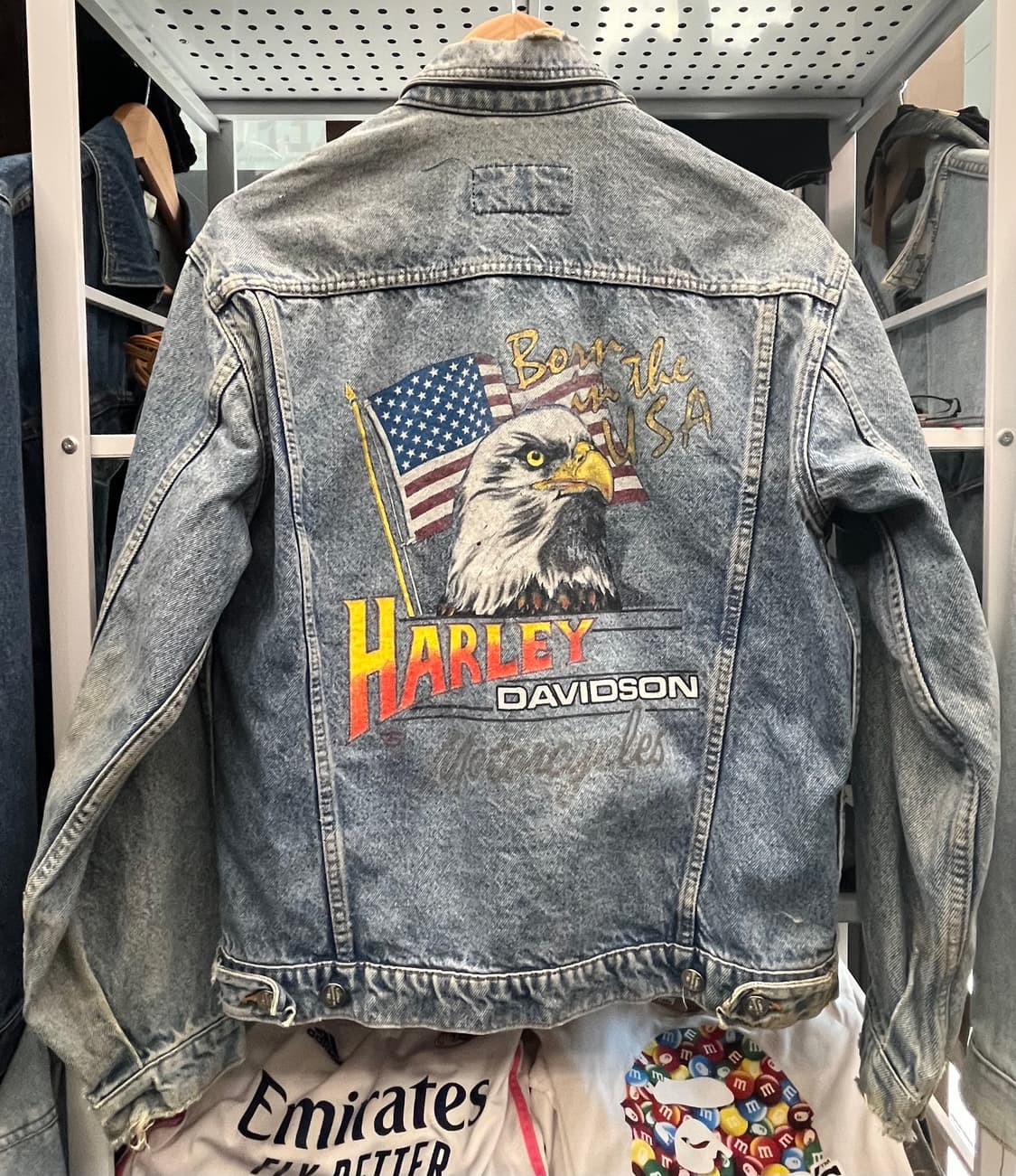 할리데이비슨 데님 자켓 프린팅 청자켓 상품이미지1