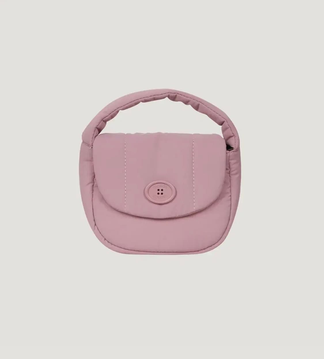 몽드몽드 클래식 버튼 패딩 크로스 백 하프문 미니 가방 핑크 여성 토트백 상품이미지1