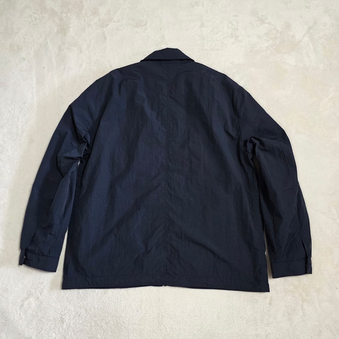 (110)무신사 크링클 셔츠 자켓 점퍼 네이비 상품이미지3