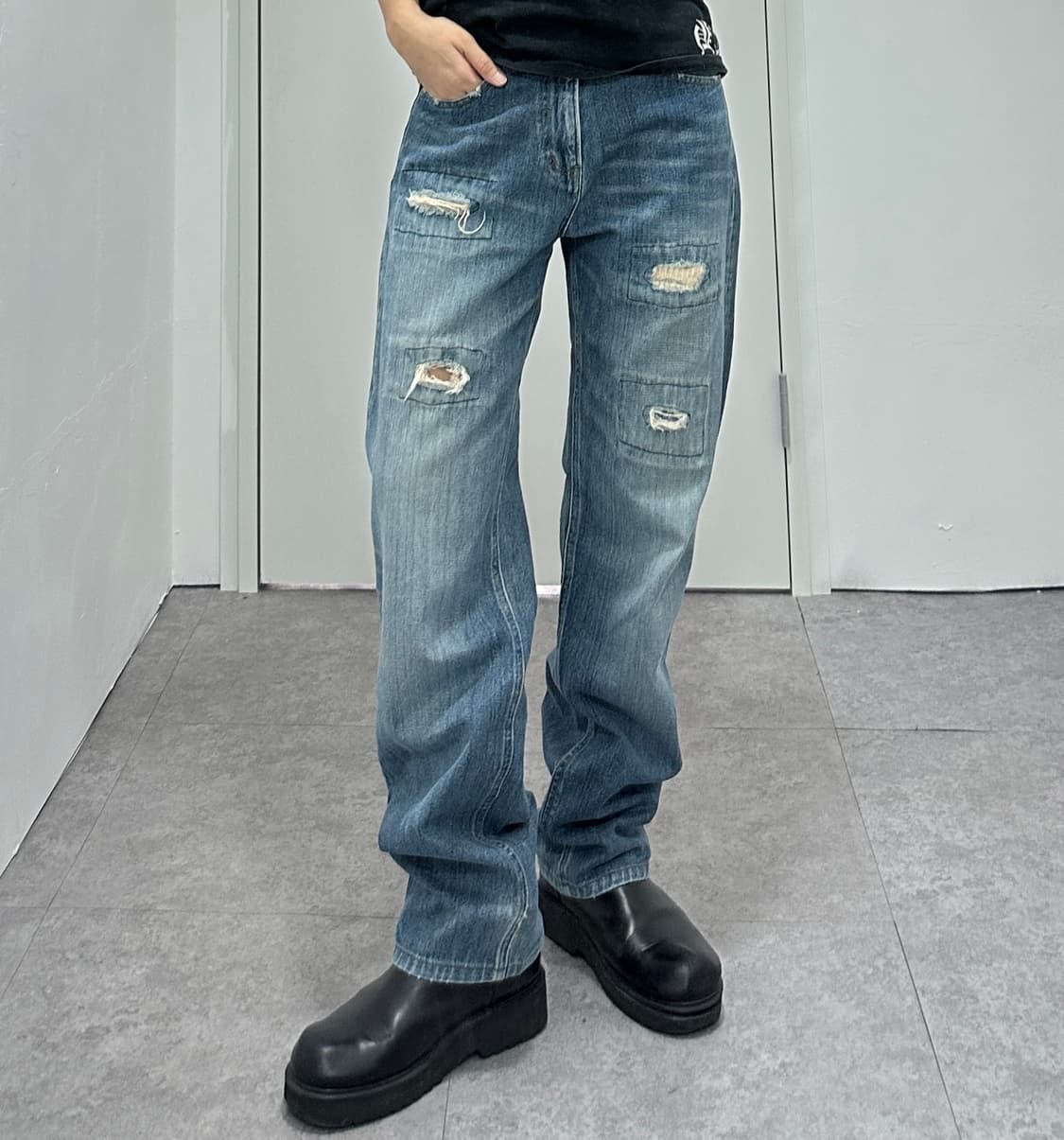 POWER TO THE PEOPLE washing denim pants 상품이미지1