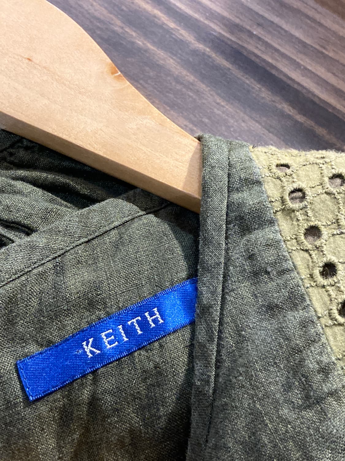 KEITH 키이스 카키 리넨 블라우스 상품이미지3