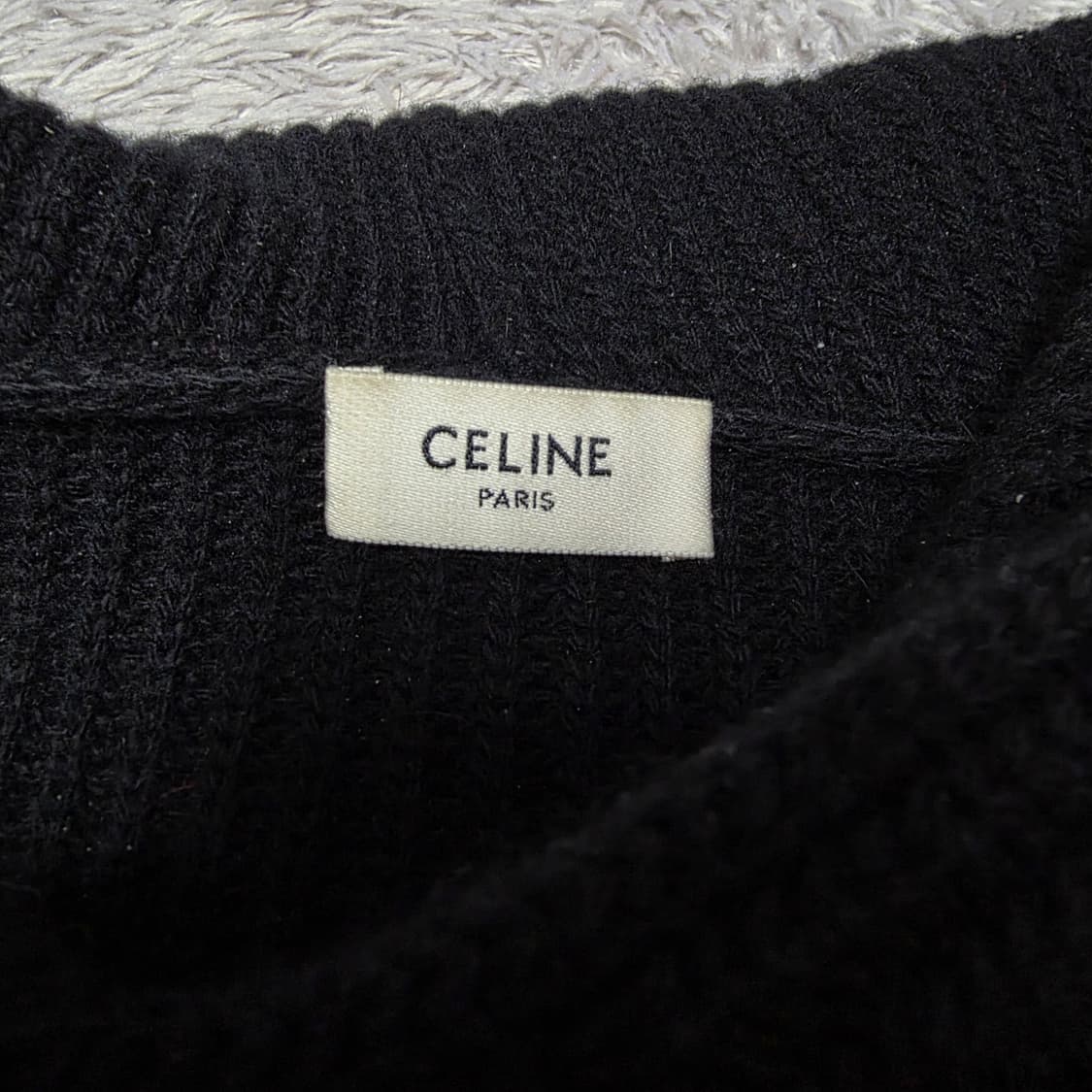 {클로젯}{Xs}[실측M~L]셀린느 리브드 니트 후드티 상품이미지4