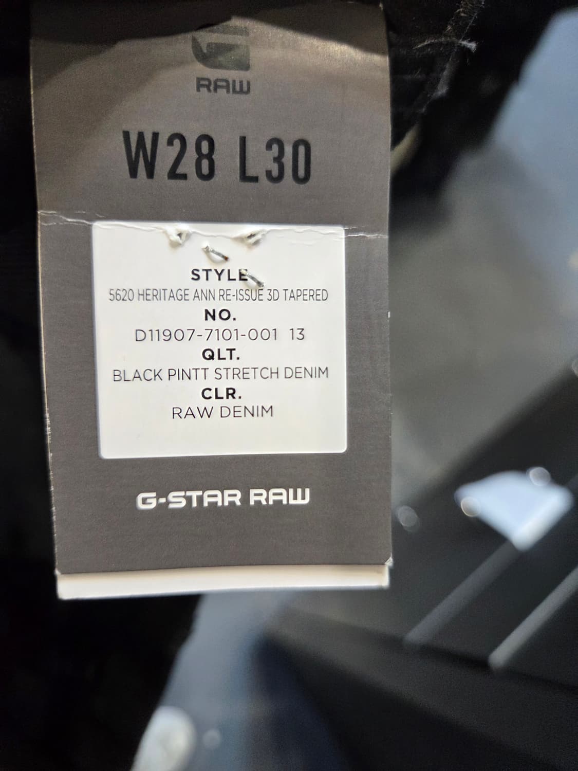 G-Star RAW 블랙 코팅진(W28/L30) 상품이미지10