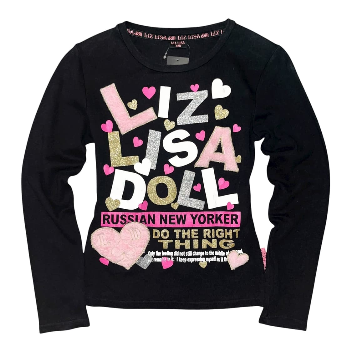 LIZ LISA doll 리즈리사돌 퍼포인트 레터링 긴팔티 키치갸루y2k 상품이미지1