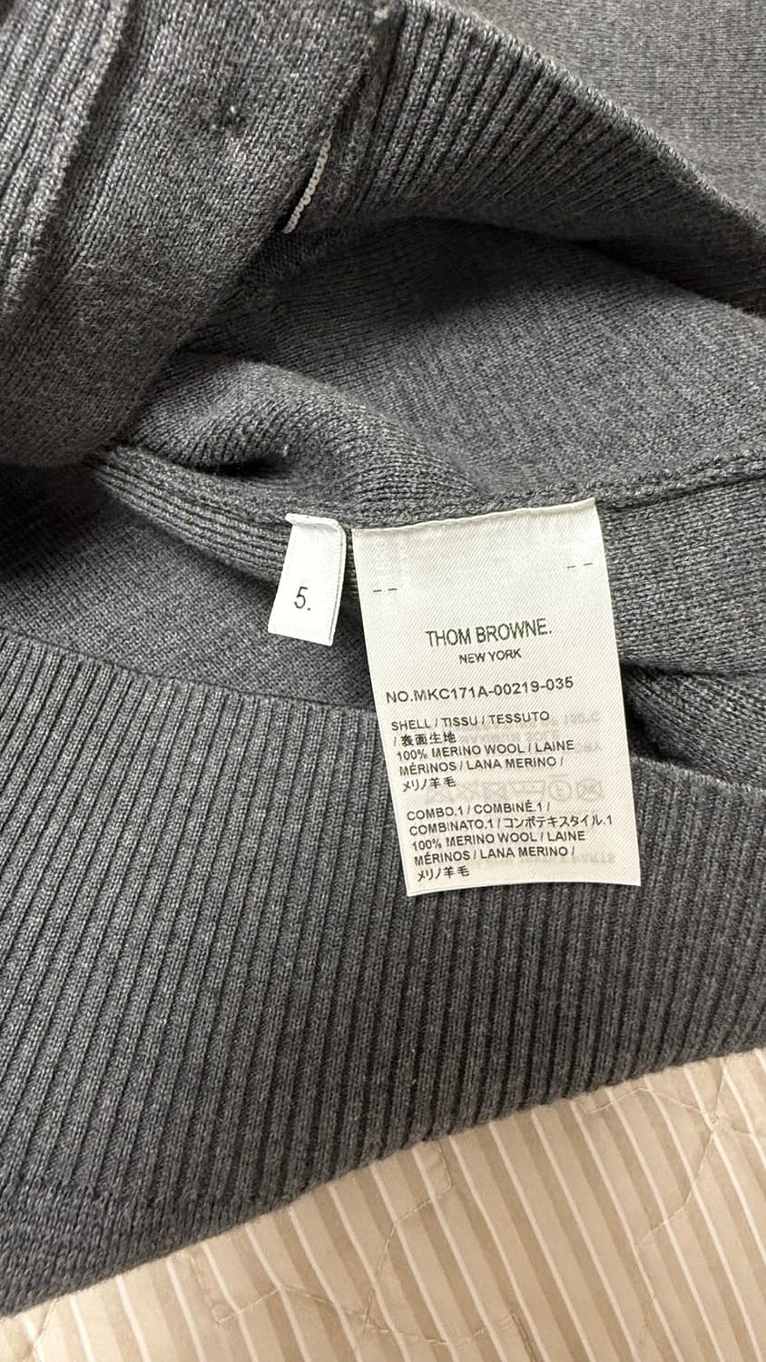 [5] 톰브라운 밀라노스티치 가디건 그레이 상품이미지5