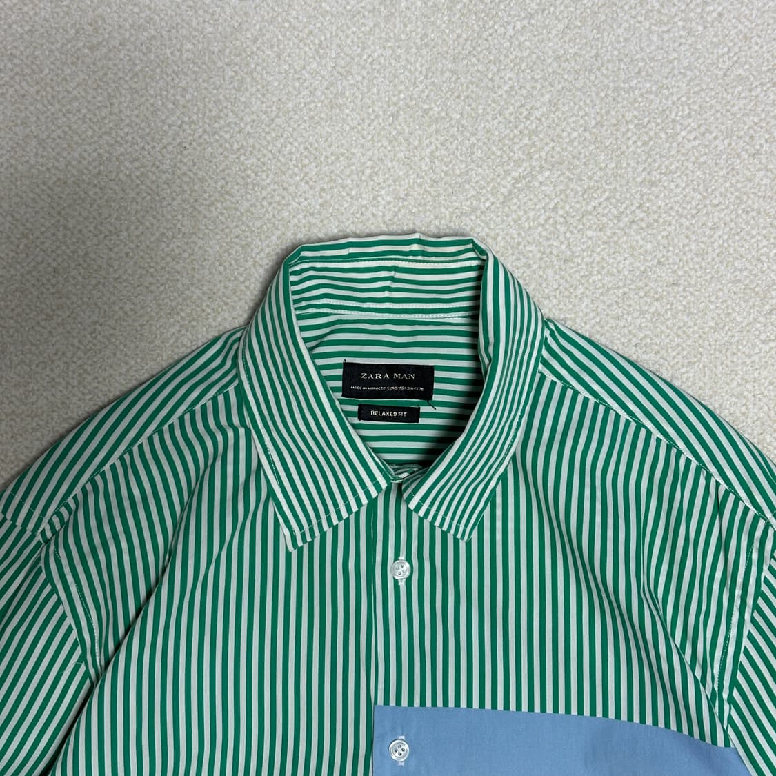 자라 맨 프린팅 스트라이프 셔츠 상품이미지5