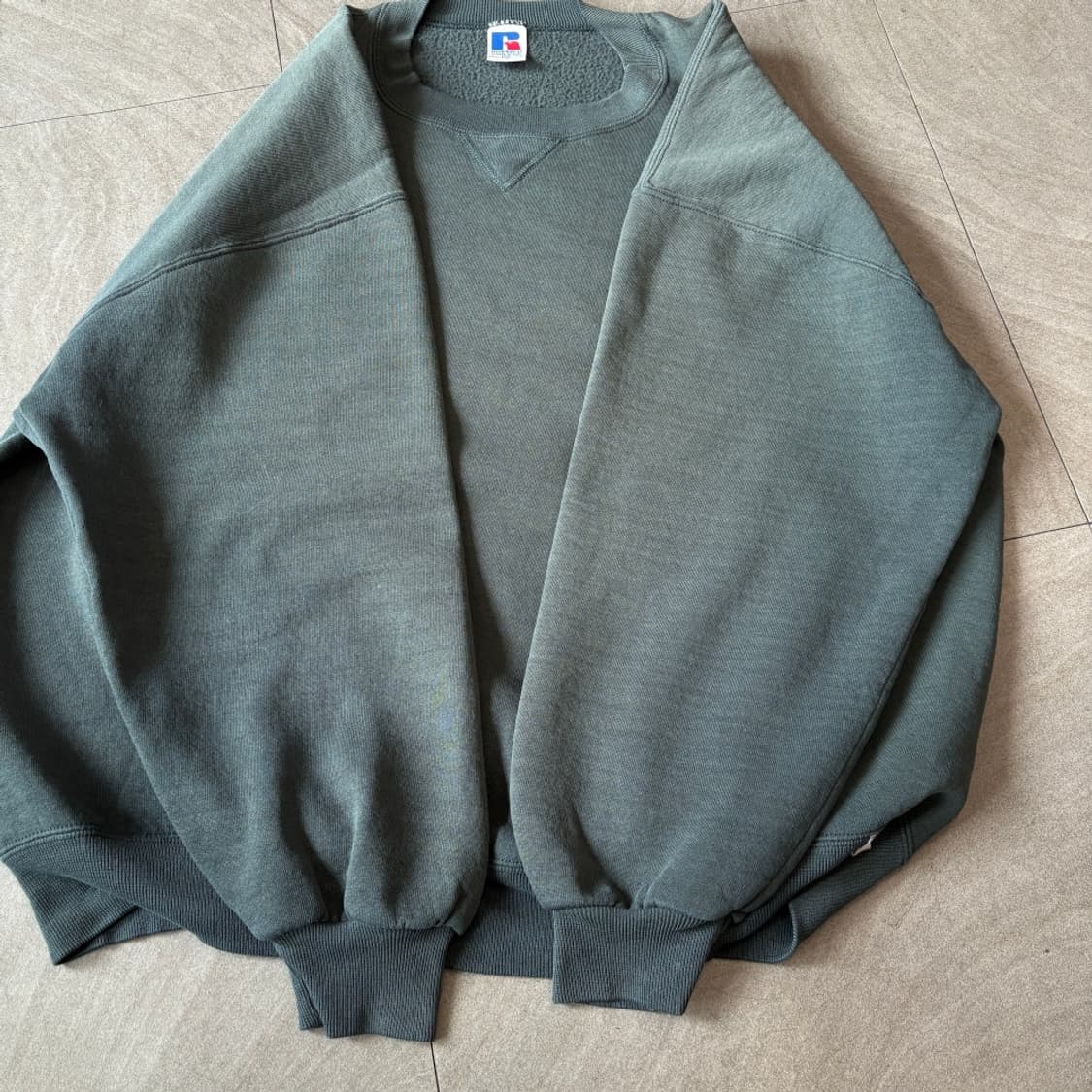 90s 90년대 미국 생산 러셀 블랭크 그레이 스웻셔츠 상품이미지9