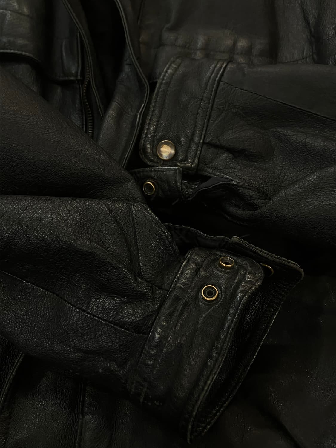 빈티지 가죽 자켓 블랙  #csz2291 상품이미지4