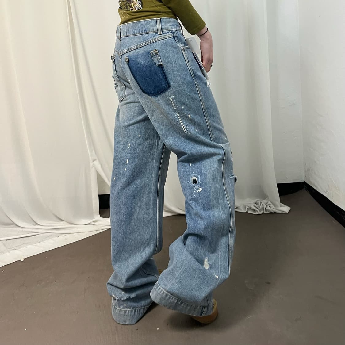 Zara × ADER ERROR patchwork denim pants  상품이미지3