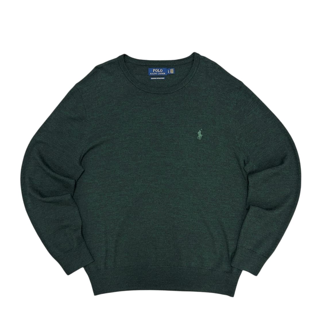 폴로 워셔블 메리노울 라운드넥 니트(L) 상품이미지1