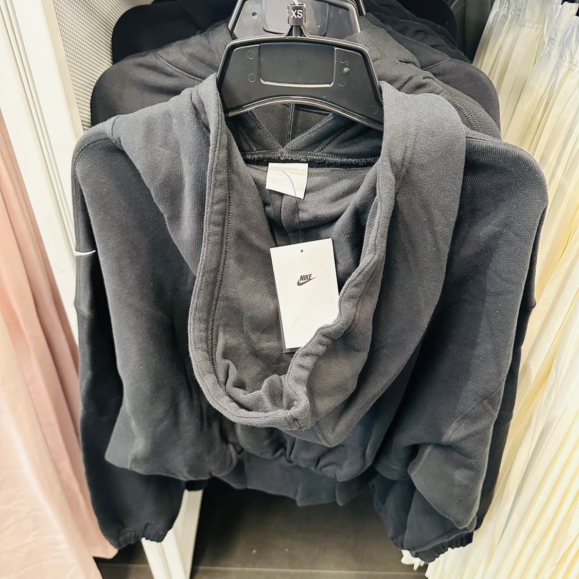 나이키 오버사이즈 크롭 프렌치 테리 풀오버 후디 FV7778-010 상품이미지2