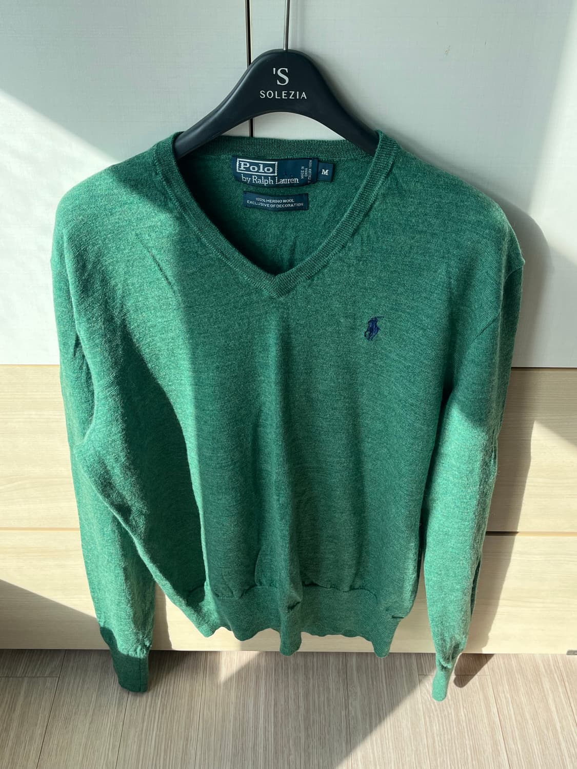 폴로 메리노울 브이넥 니트 빈티지 상품이미지1