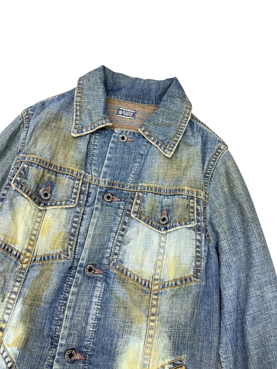 JPN blueway nippon 옐로우 워싱 데님자켓 상품이미지6