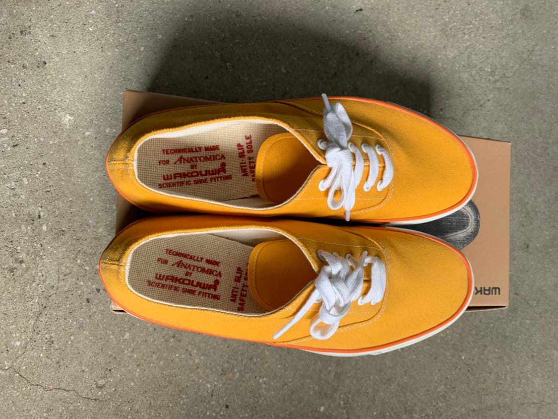 와쿠아 아나토미카 덱슈즈 골드 옐로우 8사이즈 새제품 상품이미지3