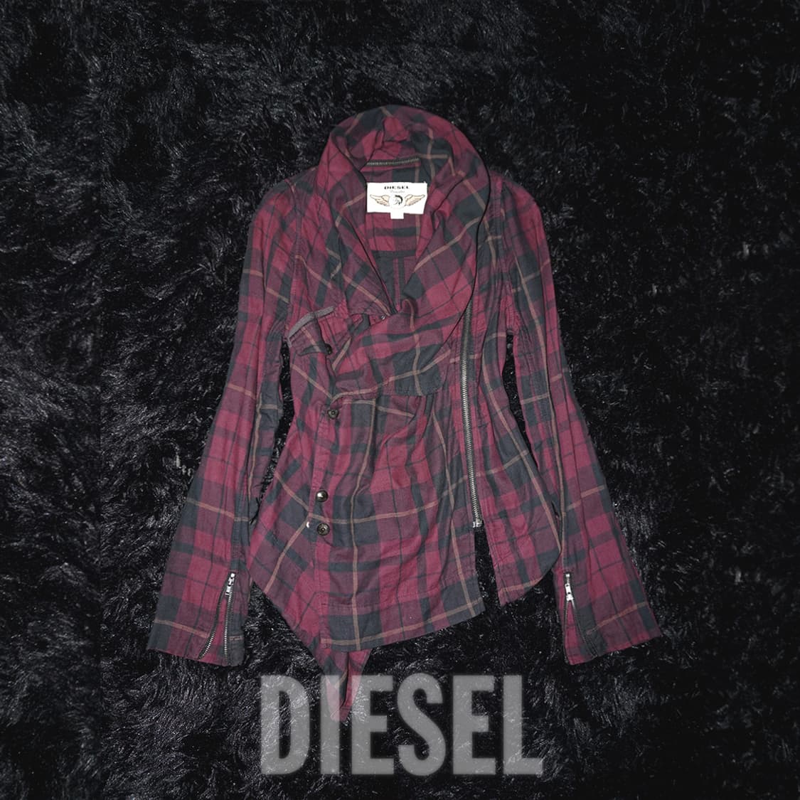 (diesel) diagonal check punk jacket 상품이미지1