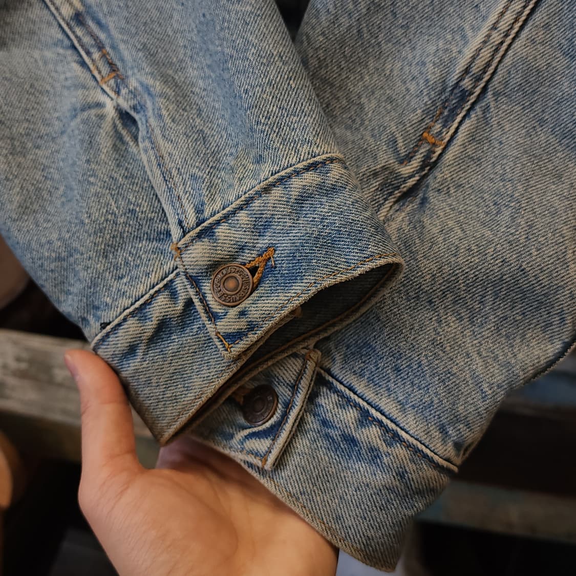90s 리바이스 데님자켓 트러커 자켓 USA 메이드 L 상품이미지6