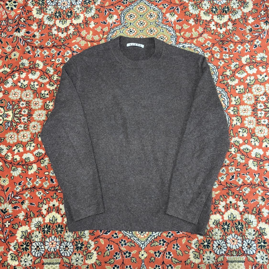 [L] 수아레 브라운 라운드 넥 니트 상품이미지1