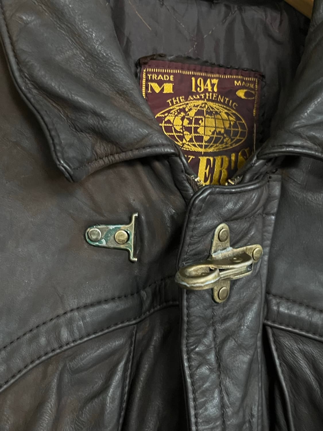 80‘s France Leather Fireman Coat 상품이미지3