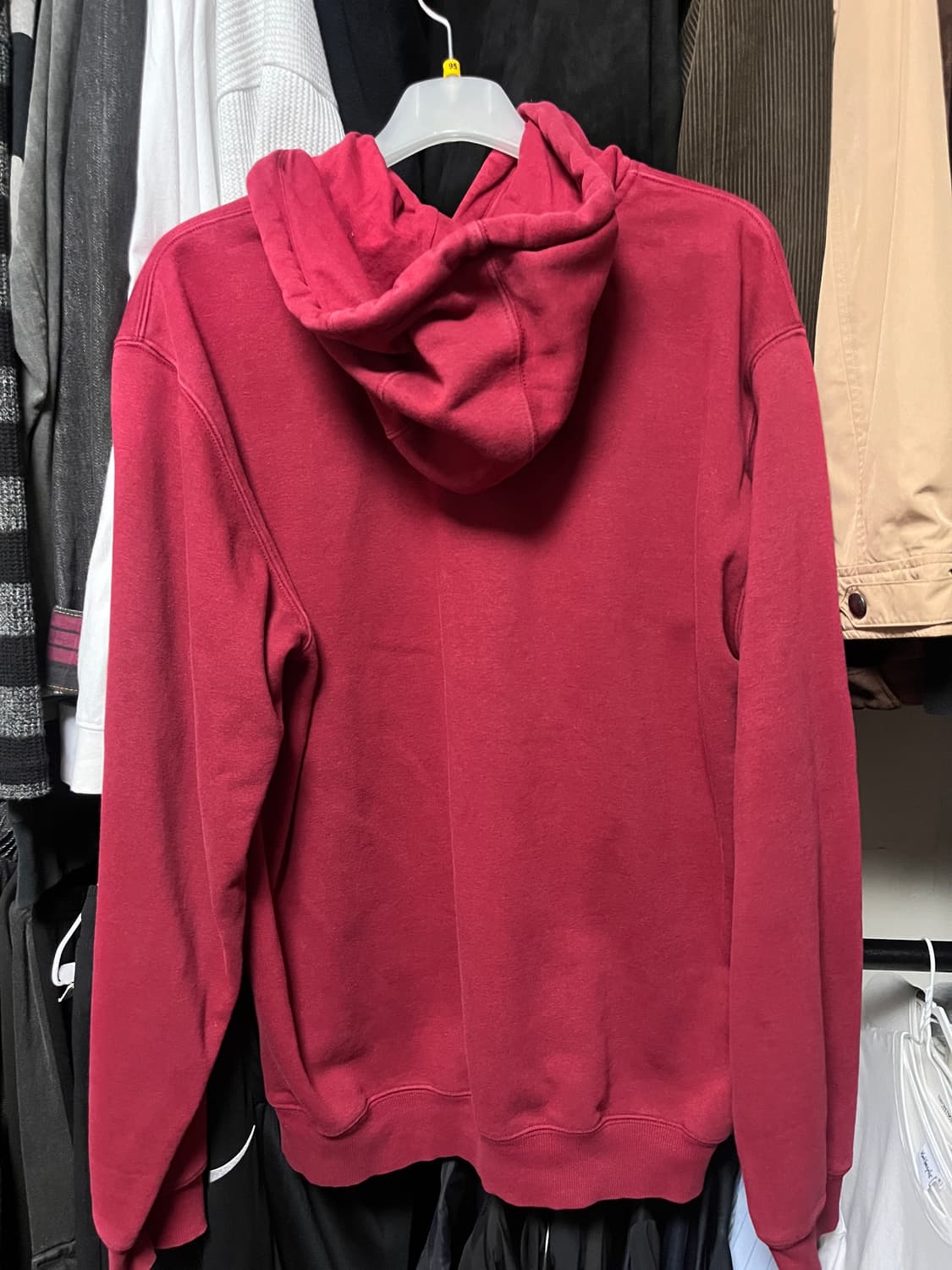 칼하트 기모 버건디 후드티 상품이미지2