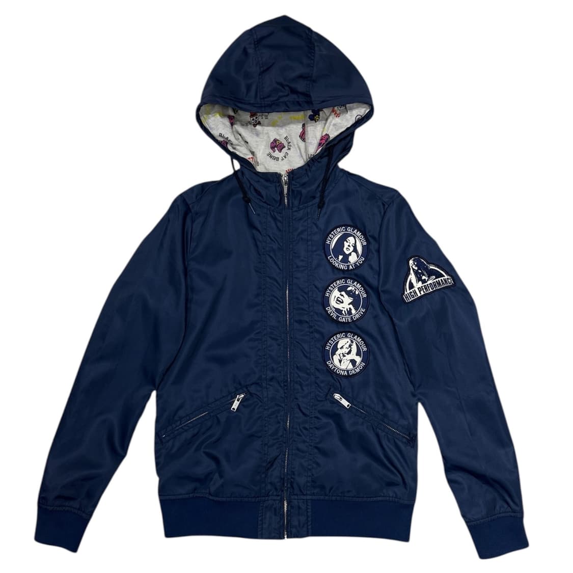히스테릭 글래머 아카이브 히스걸 패치 후드 집업 항공 자켓 상품이미지1