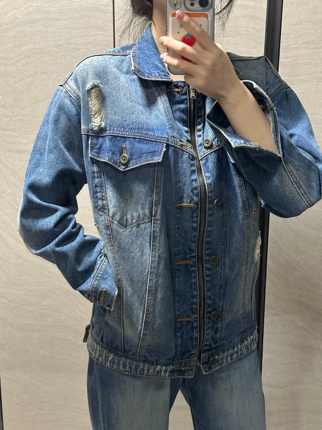 LeShop 르샵 빈티지 패치 데님자켓 / 유니크 청자켓 상품이미지3