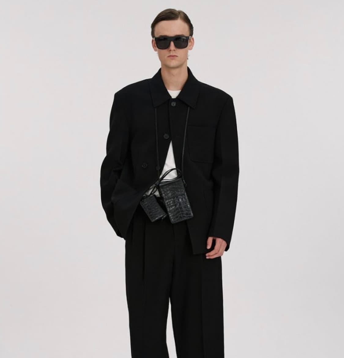 렉토 RECTO 버진울 100% 블랙 자켓 XL / 상태최상 상품이미지7