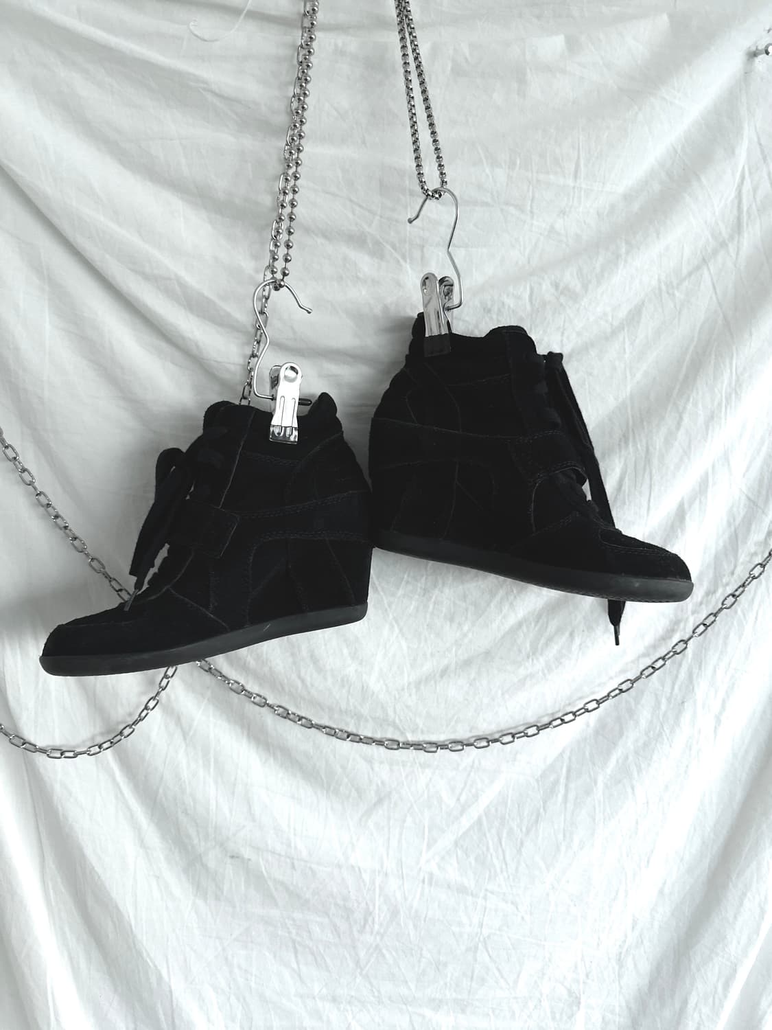 ash 아쉬 베아 트리플블랙 히든 웨지힐 스니커즈 상품이미지3