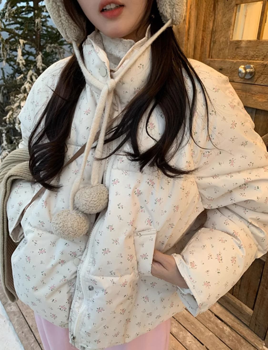 잔꽃 웰론 패딩 상품이미지1