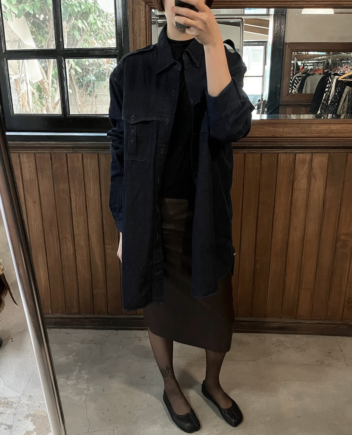 LOEWE lether midi skirt 상품이미지4