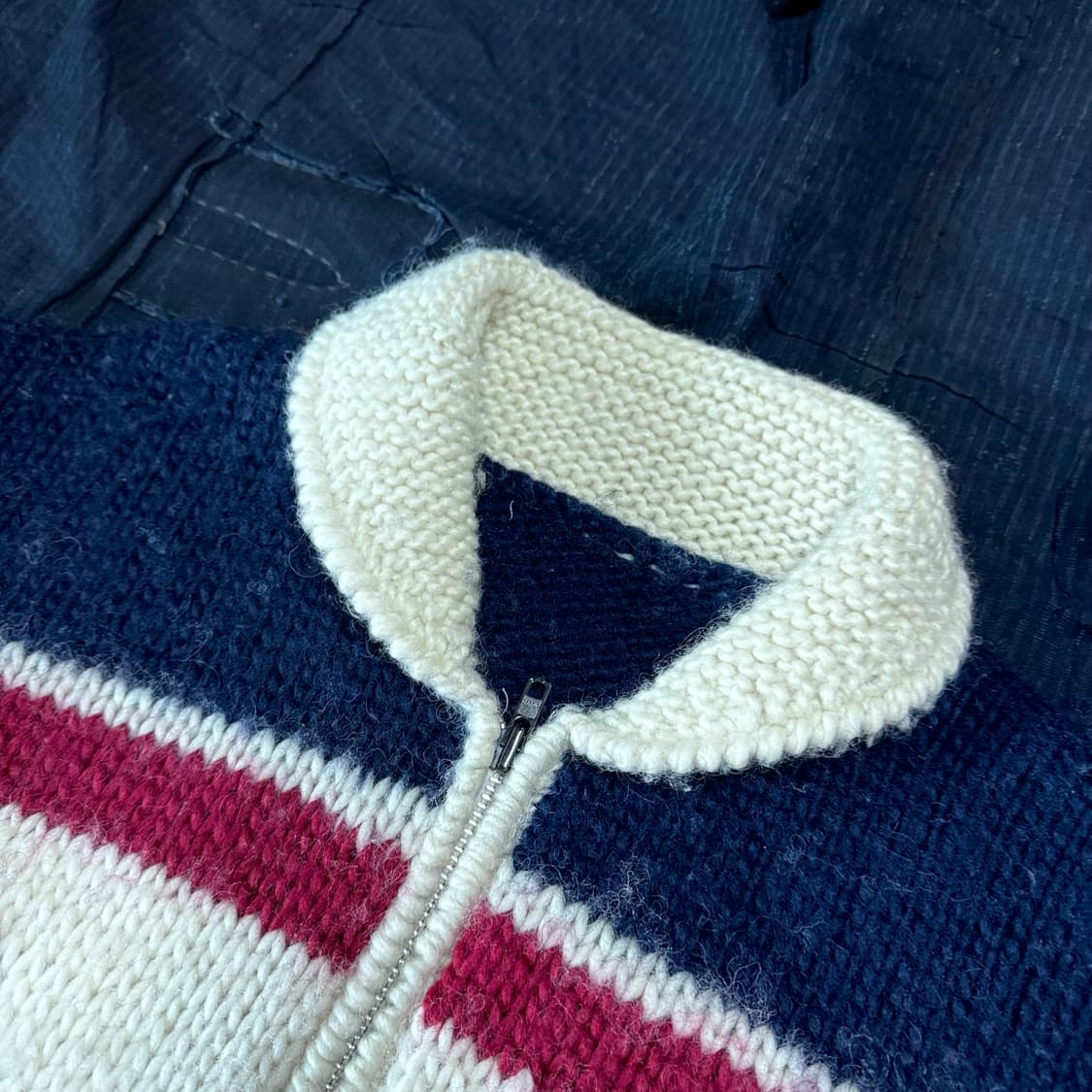 빈티지 아이스하키 패턴 코위찬 스웨터 F 상품이미지2