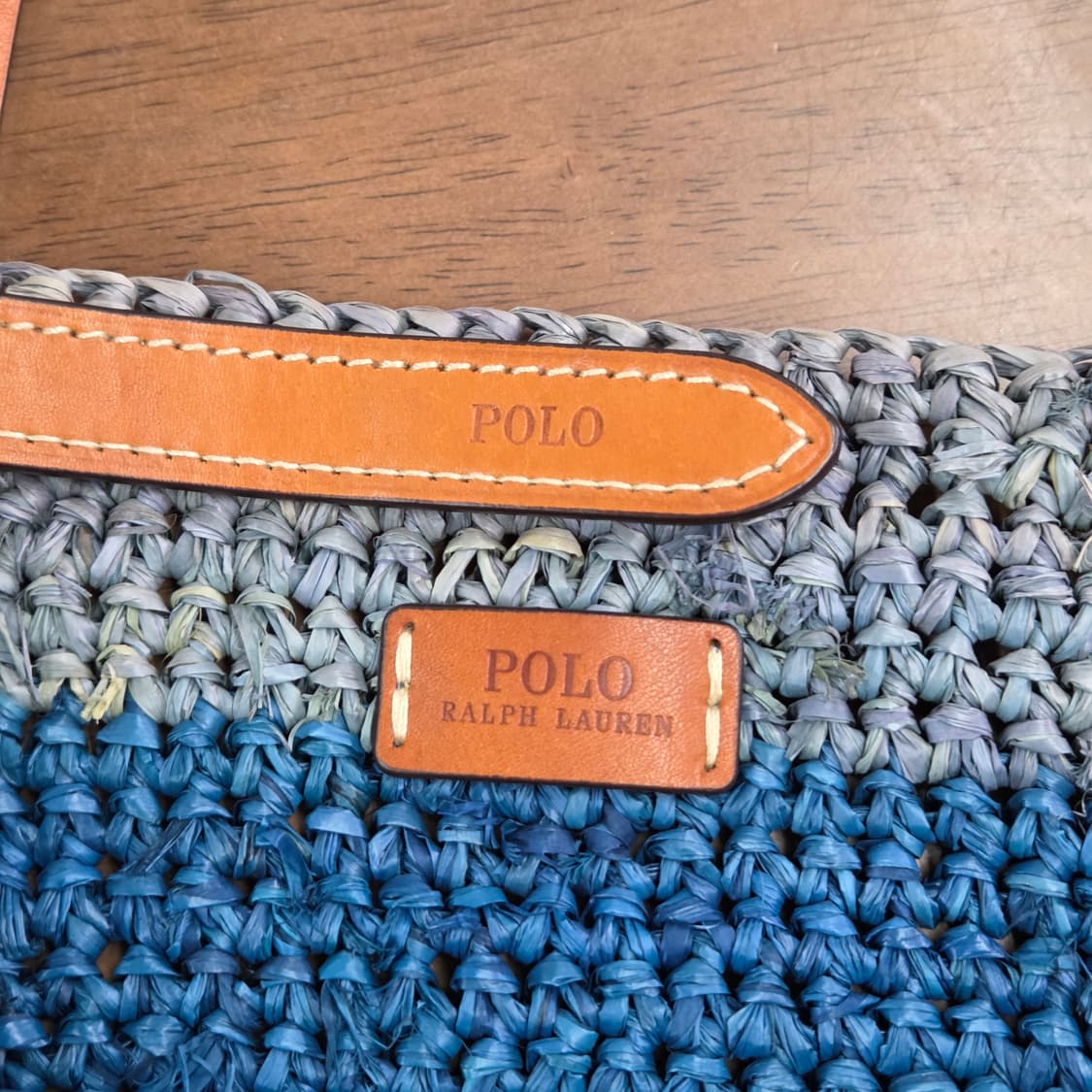 폴로랄프로렌 스트라이프 라피아 토트백  상품이미지5