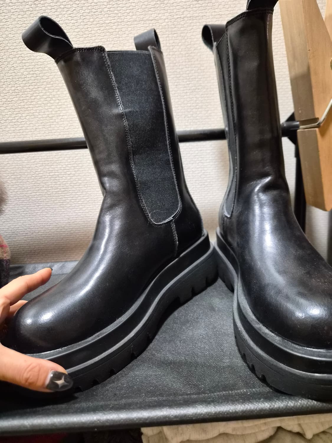 리얼소가죽  미들부츠 상품이미지2