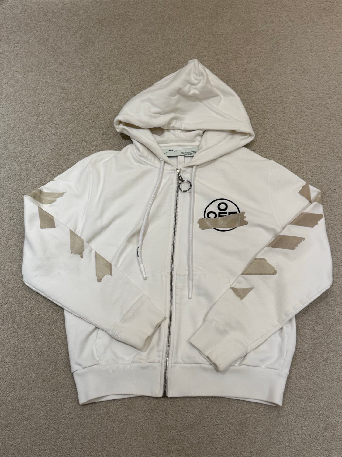 오프화이트 후드집업 L 상품이미지1