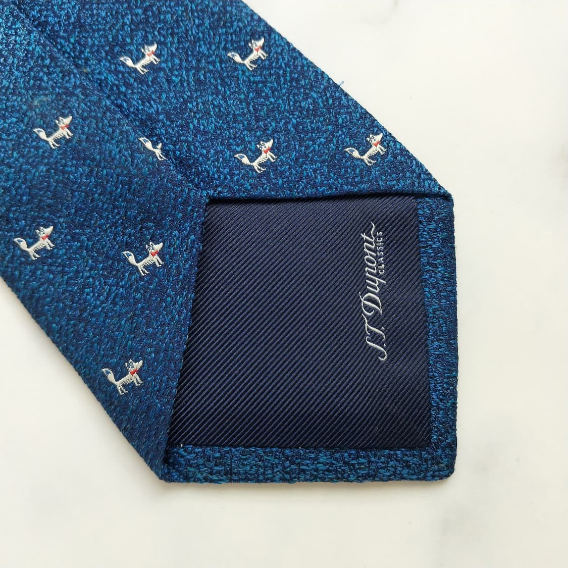 에스.티. 듀퐁 실크 애니멀 패턴 넥타이 7.5cm B등급 K921 상품이미지10