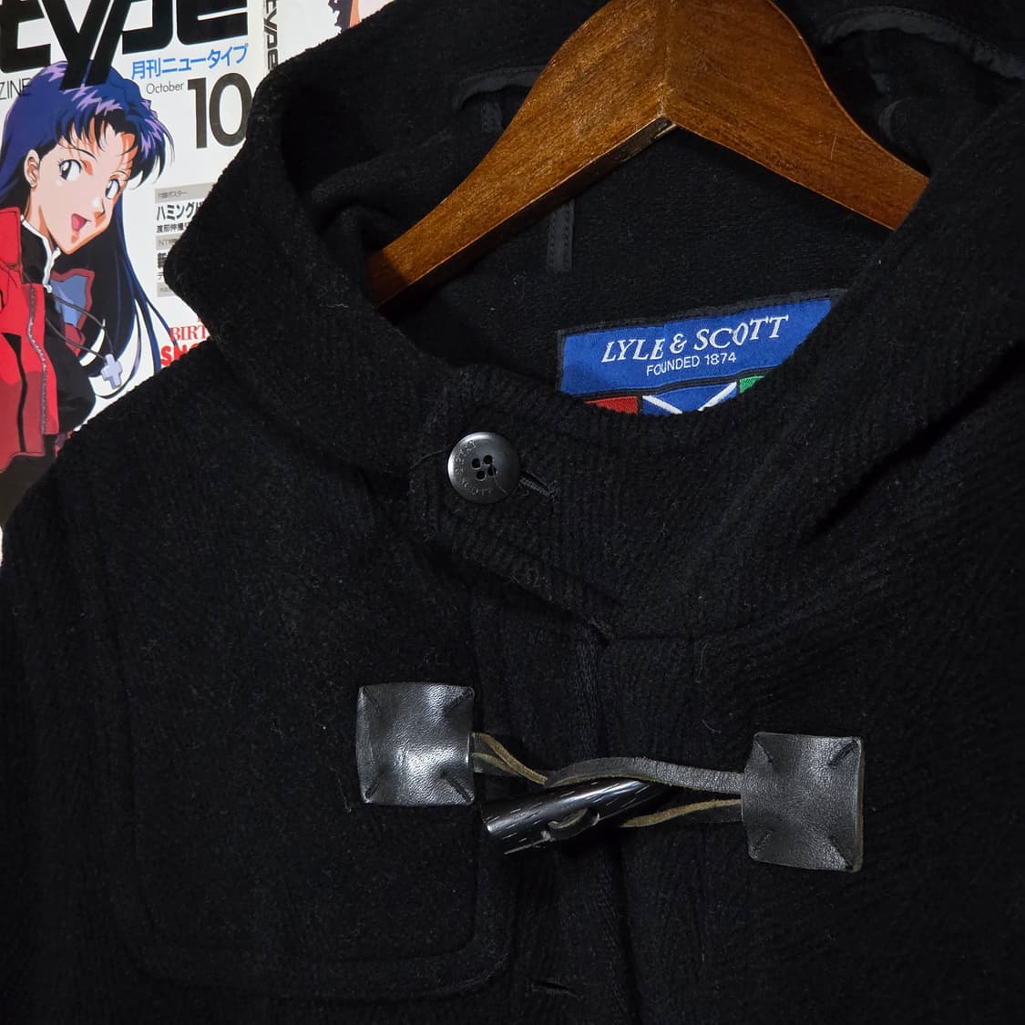 라일 앤스 스코트 블랙 후드 떡볶이 롱 코트 상품이미지3