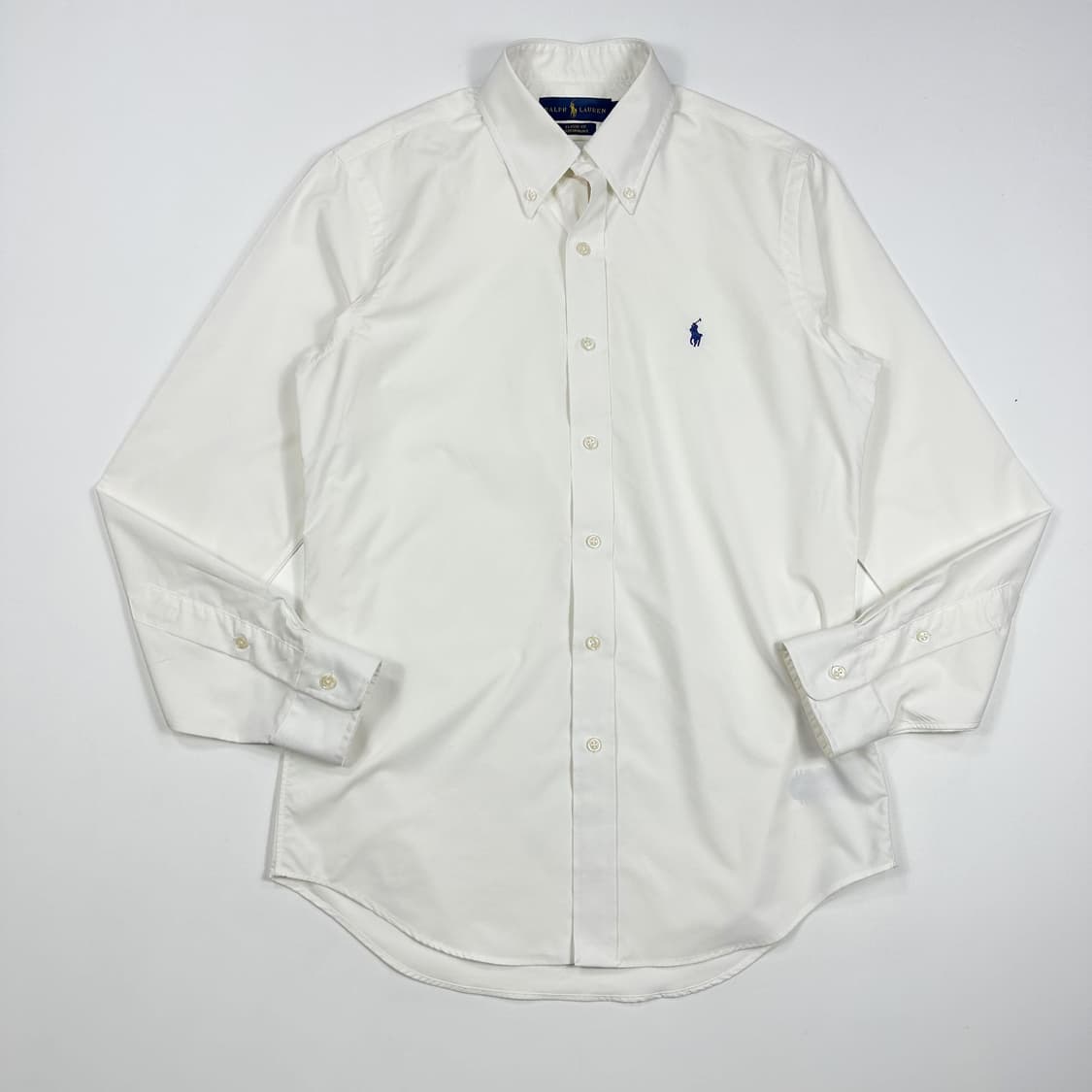폴로 랄프로렌 클래식핏 솔리드 셔츠 화이트 S 상품이미지1