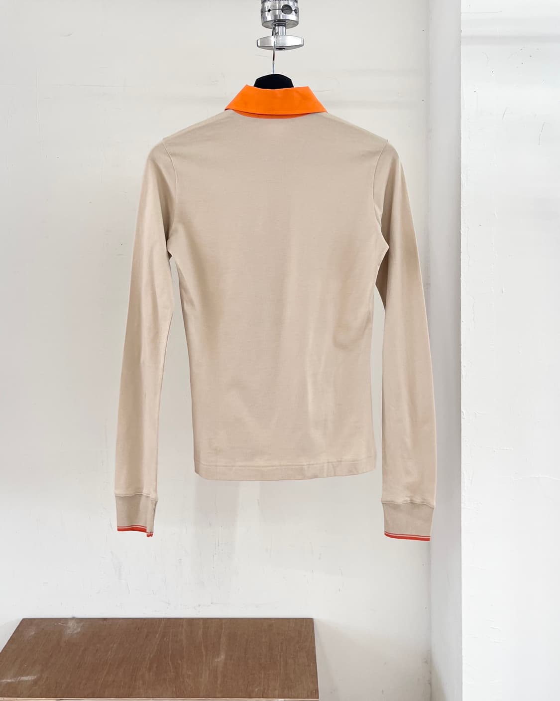 돌체 앤 가바나 베이지 앤 오렌지 롱슬리브 폴로 셔츠 상품이미지6