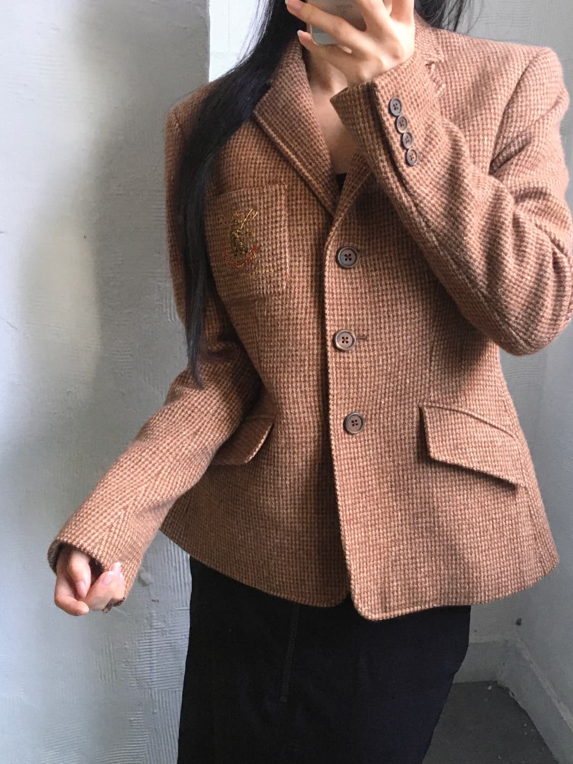 Polo 랄프로렌 레드베이지 울 자수 블레이저 상품이미지2