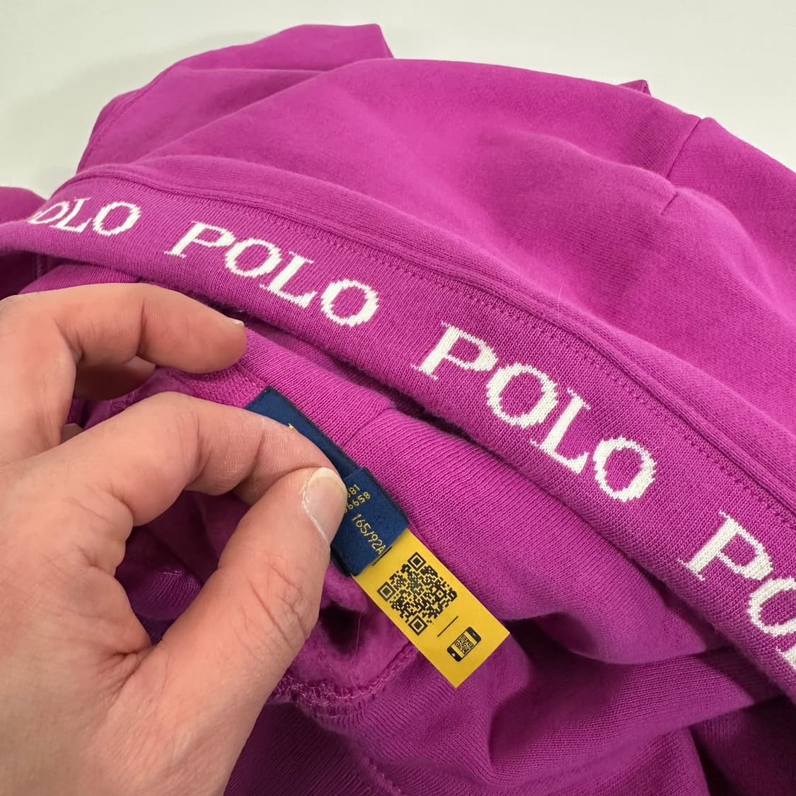 M 폴로 랄프로렌 핑크 빅로고 오버핏 후드티  상품이미지5