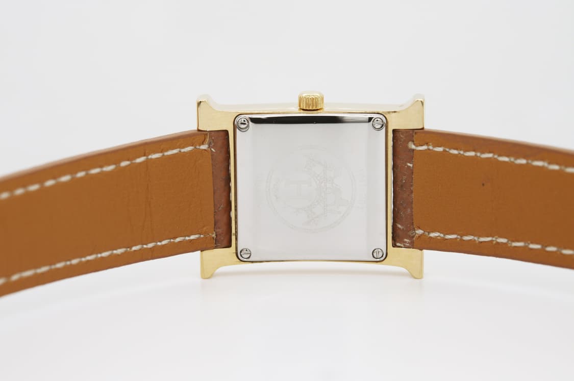 에르메스 H아워 금장 중고명품 손목시계 여성용 PM 사이즈 여성가죽시계 상품이미지5