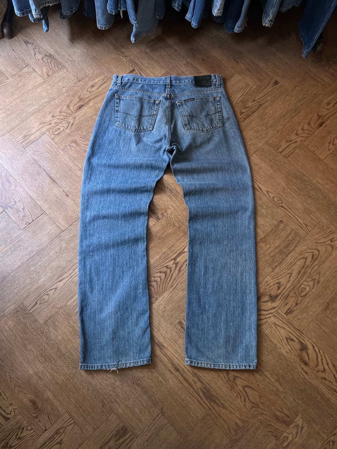 [36]할리데이비슨 빈티지 워싱 스트레이트 데님 팬츠 상품이미지2