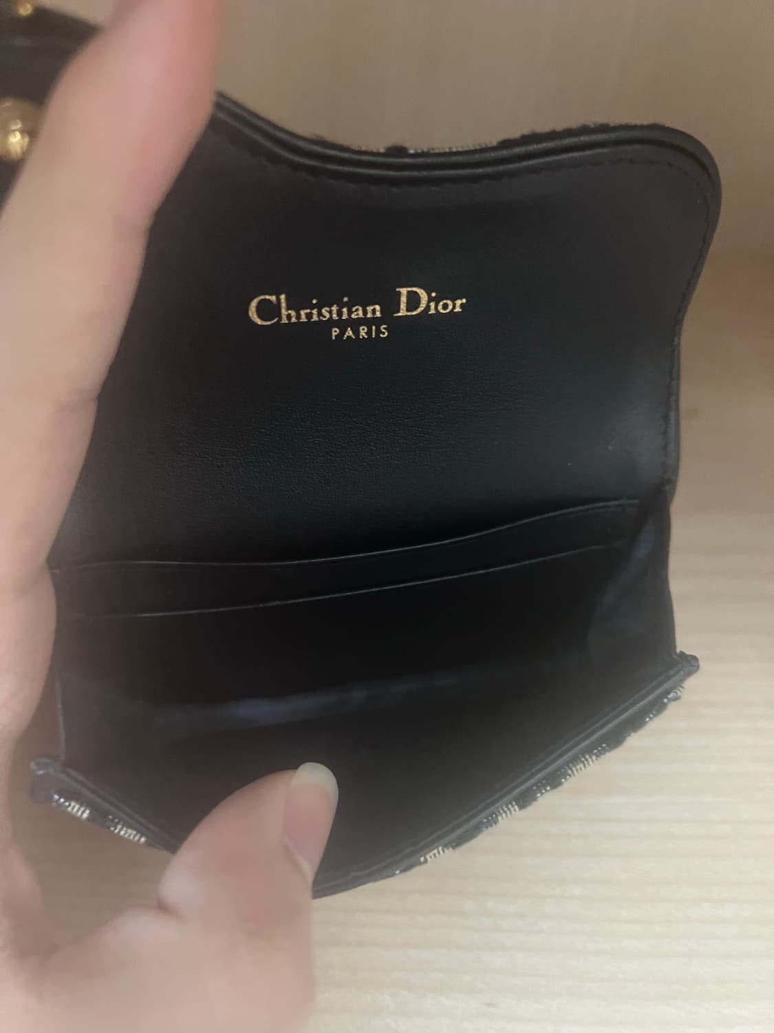 디올 오블리크 새들 플랩 카드지갑 상품이미지3