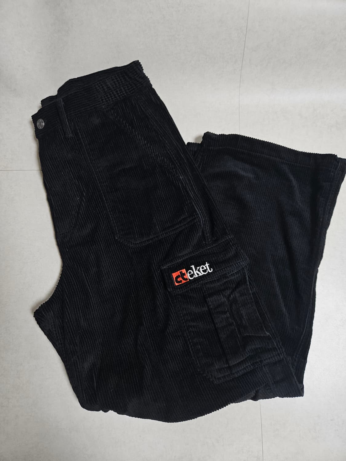 테켓 코듀로이 팬츠 M 블랙  상품이미지3
