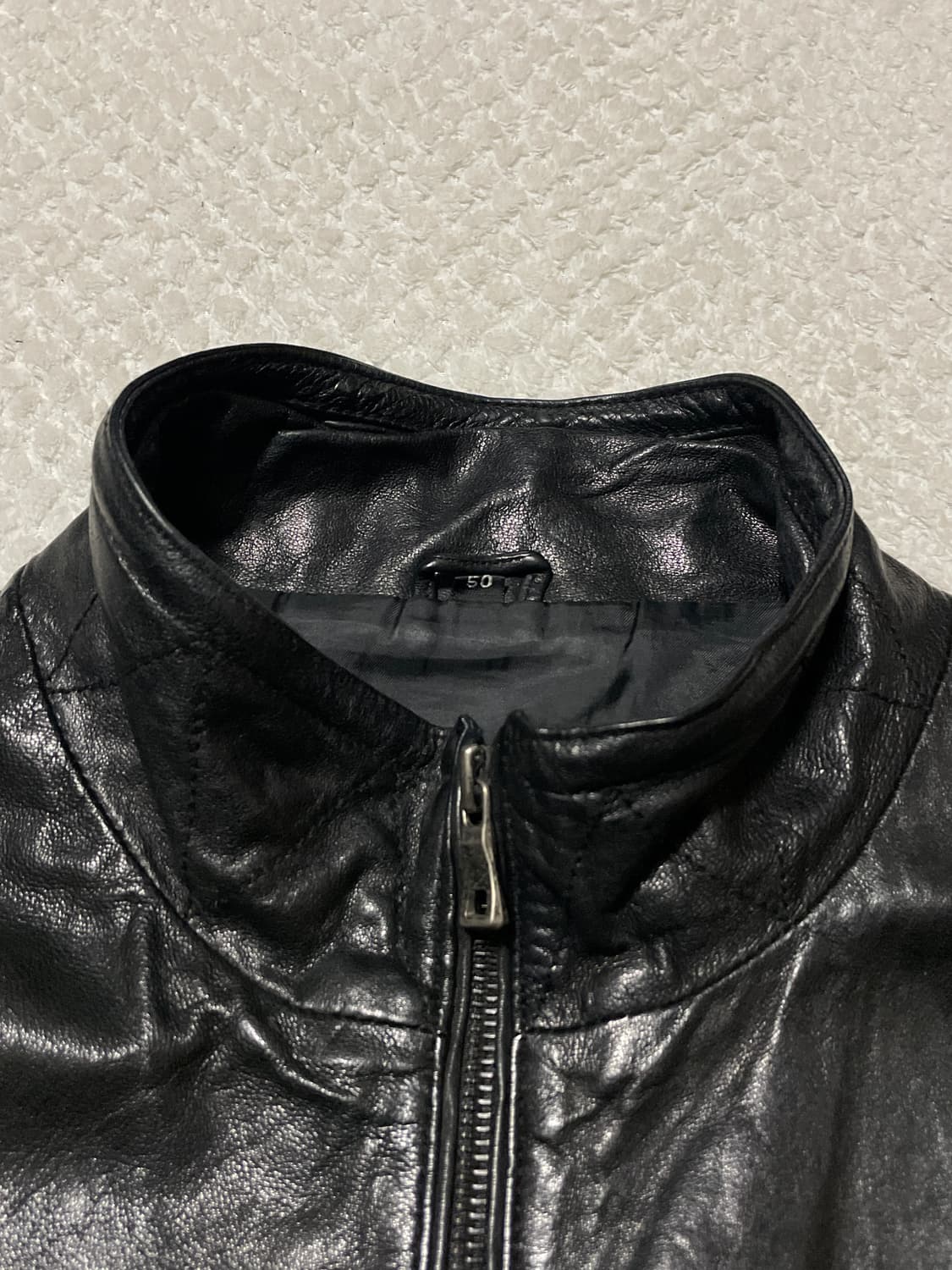 [50] 광희시장 웨스턴 무드 램스킨 양가죽 절개 레더 자켓 상품이미지6