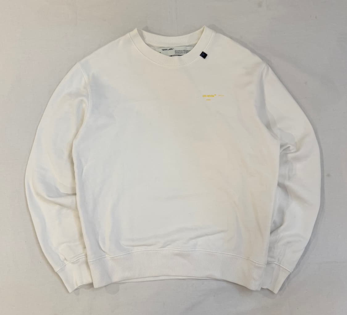 오프화이트 아크릴 애로우 맨투맨 스웻셔츠 화이트 상품이미지2